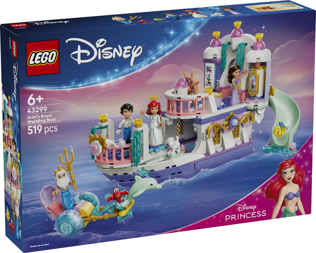 LEGO 43299 DISNEY PRINCESS ARIEL'S ROYAL WEDDING BOAT AGE: 6+