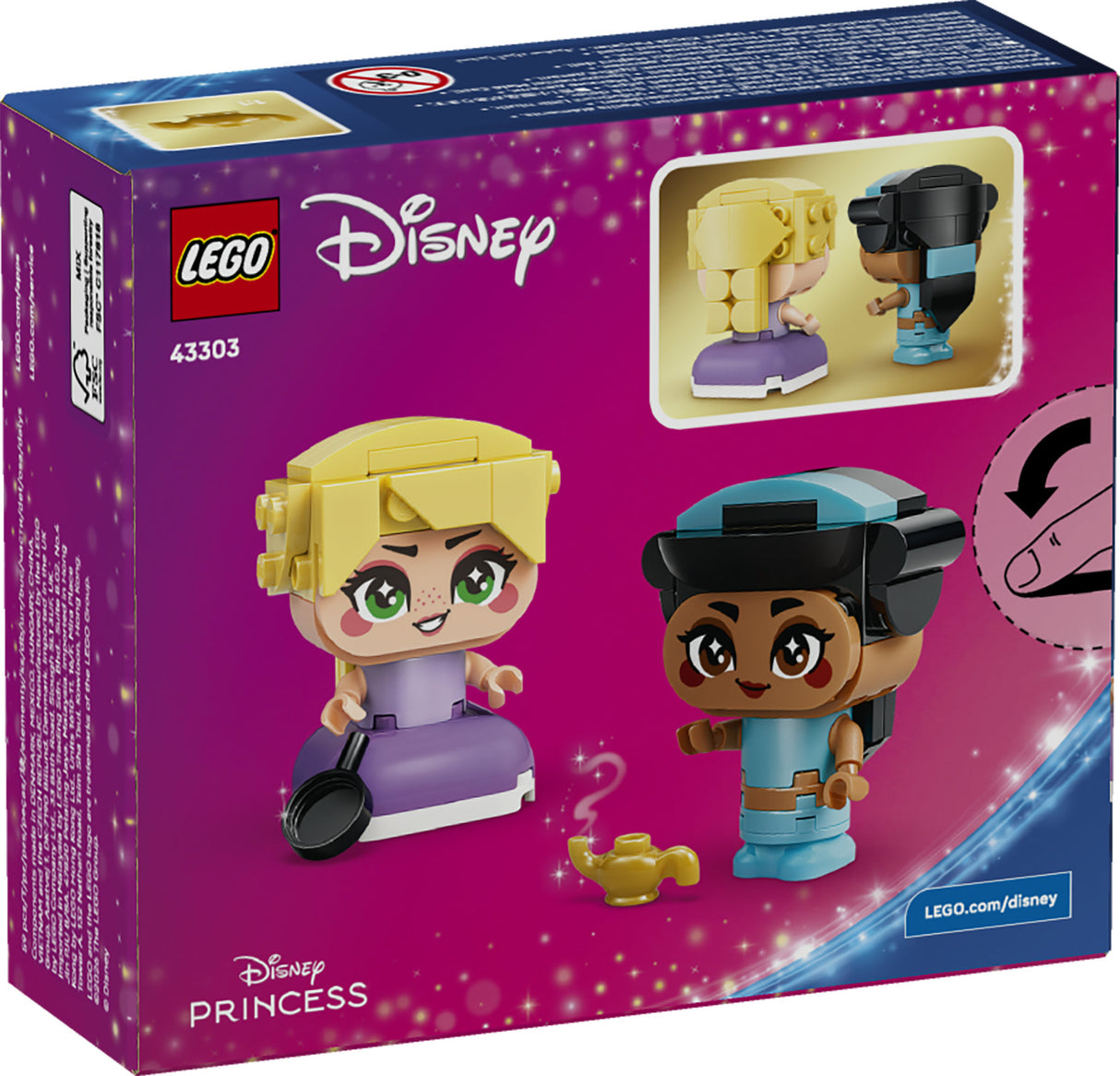 LEGO DISNEY PRINCESS MINI JASMINE & RAPUNZEL 43303 AGE: 5+