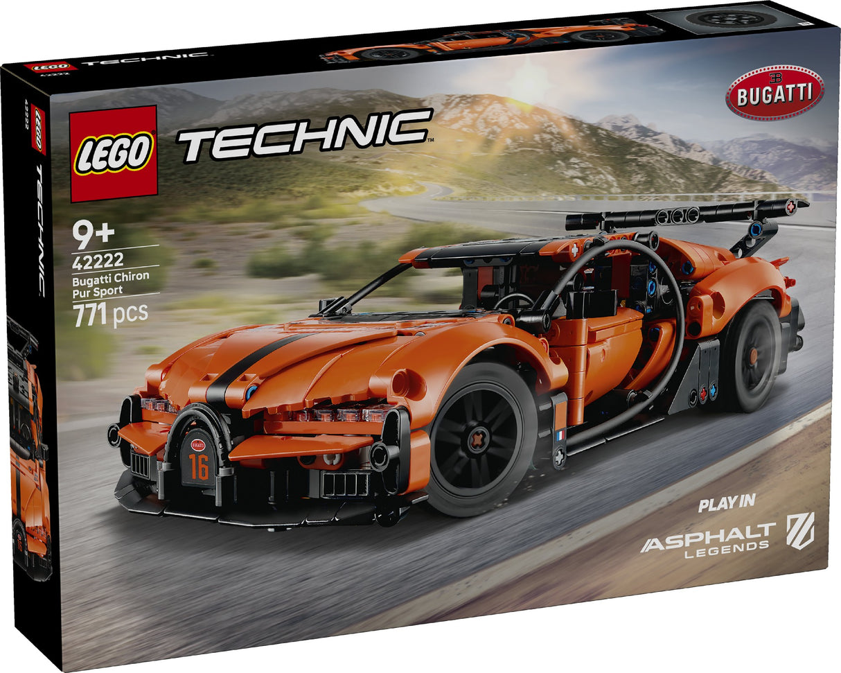 LEGO TECHNIC BUGATTI CHIRON PUR SPORT HYPERCAR 42222 AGE: 9+