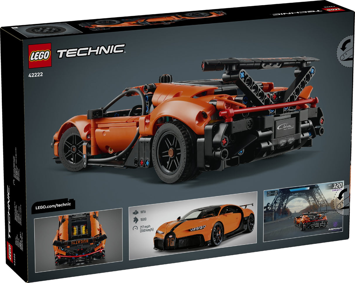 LEGO TECHNIC BUGATTI CHIRON PUR SPORT HYPERCAR 42222 AGE: 9+