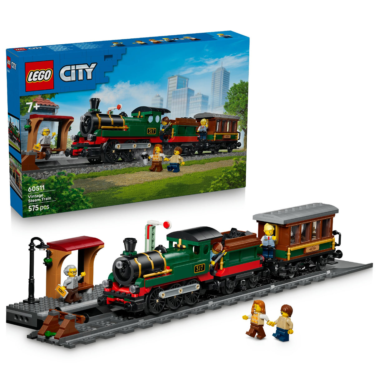 LEGO 60511 CITY VINTAGE STEAM TRAIN AGE: 7+