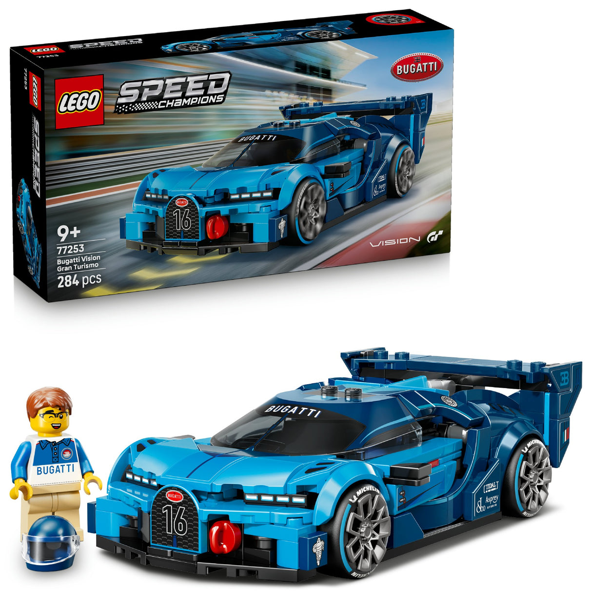 LEGO SPEED CHAMPIONS BUGATTI VISION GT HYPER SPORTS CAR 77253 AGE: 9+