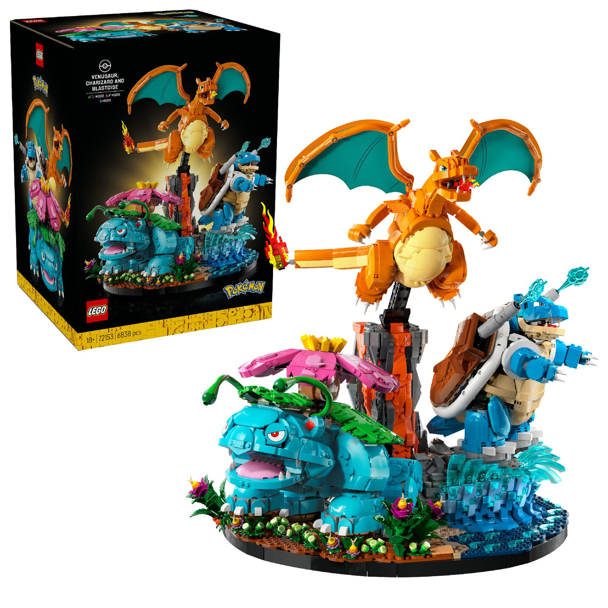 LEGO® Pokémon™ Venusaur, Charizard and Blastoise Set 72153 AGE: 18+