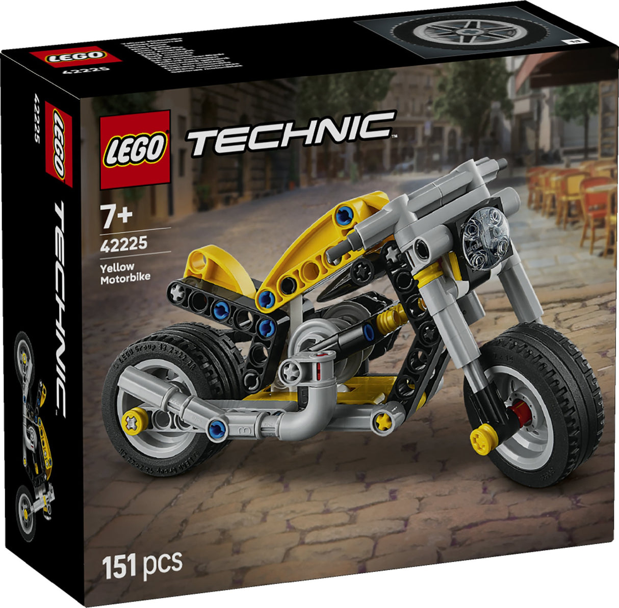 LEGO TECHNIC YELLOW MOTORCYCLE 42225 AGE: 7+
