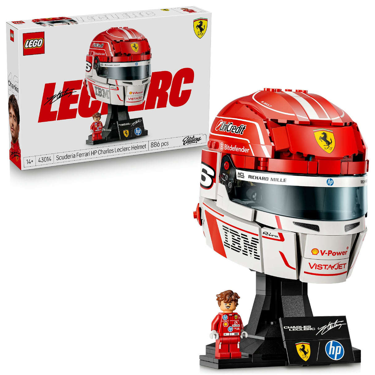 Lego Editions Vehicles Scuderia Ferrari Hp Charles Leclerc Helmet 43014 Age: 14+