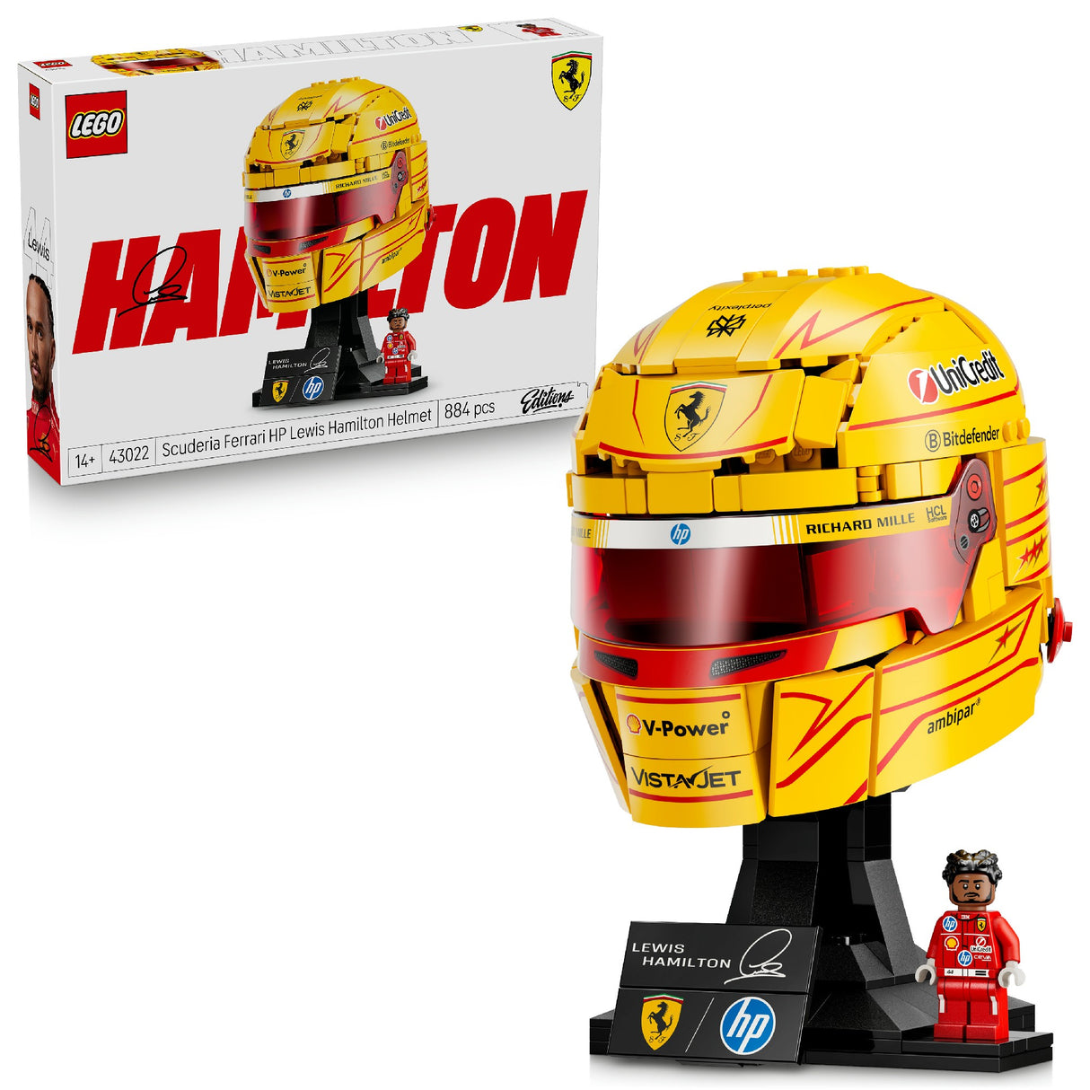 Lego Editions Vehicles Scuderia Ferrari Hp Lewis Hamilton Helmet 43022 Age: 14+
