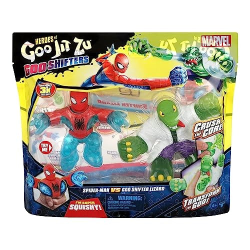 Heroes Of Goo Jit Zu Marvel S7 Versus Pack - Spider-man Versus Goo Shifter Lizard