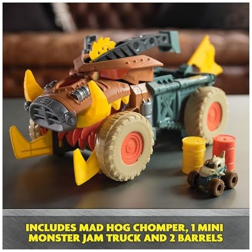 Monster Jam Mini Jam Megalodon Mad Hog Chomper and Monster Truck