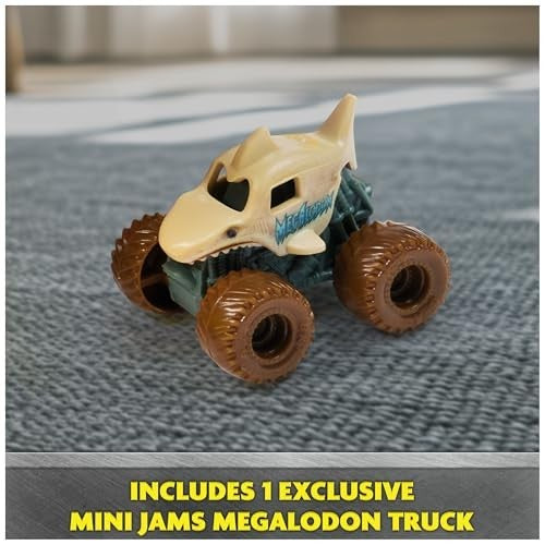 Monster Jam Mini Jam Megalodon Mad Hog Chomper and Monster Truck