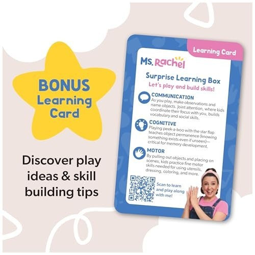 Ms. Rachel Official Surprise Learning Box  Educational Toys with Stuffed Animals  Sensory Toys & Activities for Babies  Toddler Toys for Girls & Boys