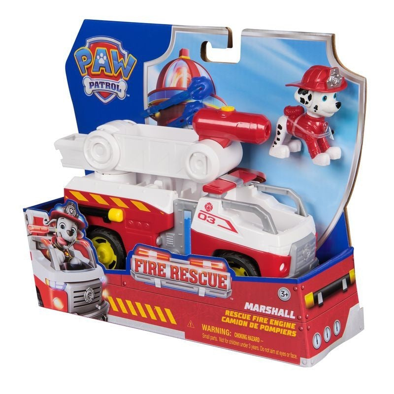 PAW Patrol Fire Rescue: Marshall S Rescue Fire Engine with Figure Launcher & Accessories for Kids 3+