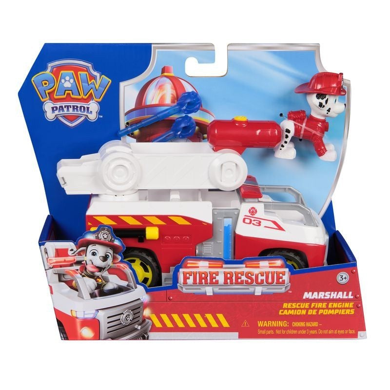 PAW Patrol Fire Rescue: Marshall S Rescue Fire Engine with Figure Launcher & Accessories for Kids 3+