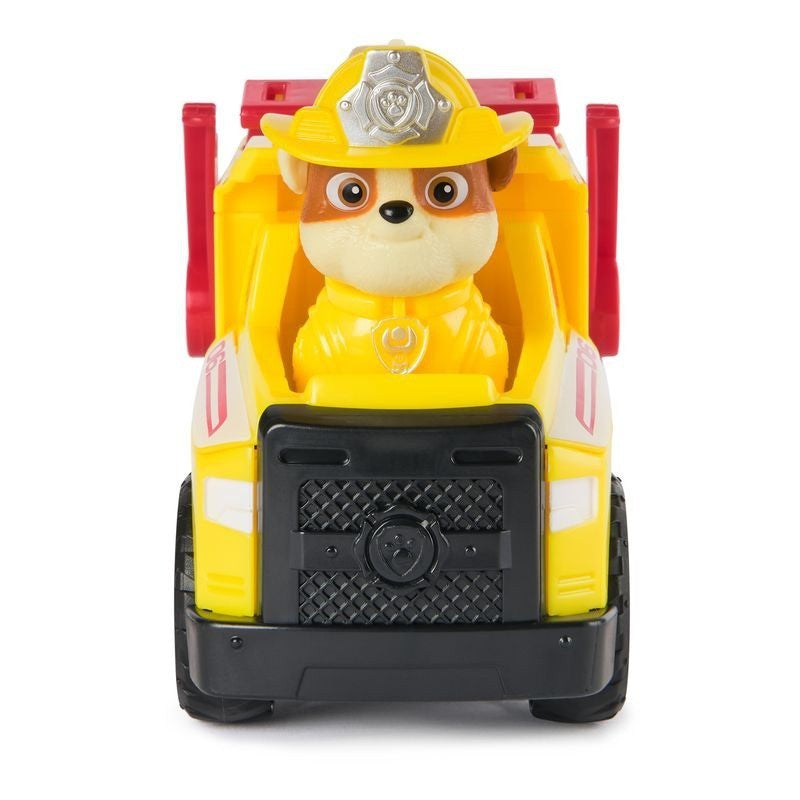 PAW Patrol Fire Rescue: Rubble S Rescue Fire Dump Truck with Figure Launcher & Accessories for Kids 3+
