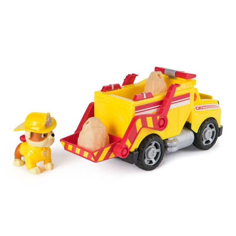 PAW Patrol Fire Rescue: Rubble S Rescue Fire Dump Truck with Figure Launcher & Accessories for Kids 3+