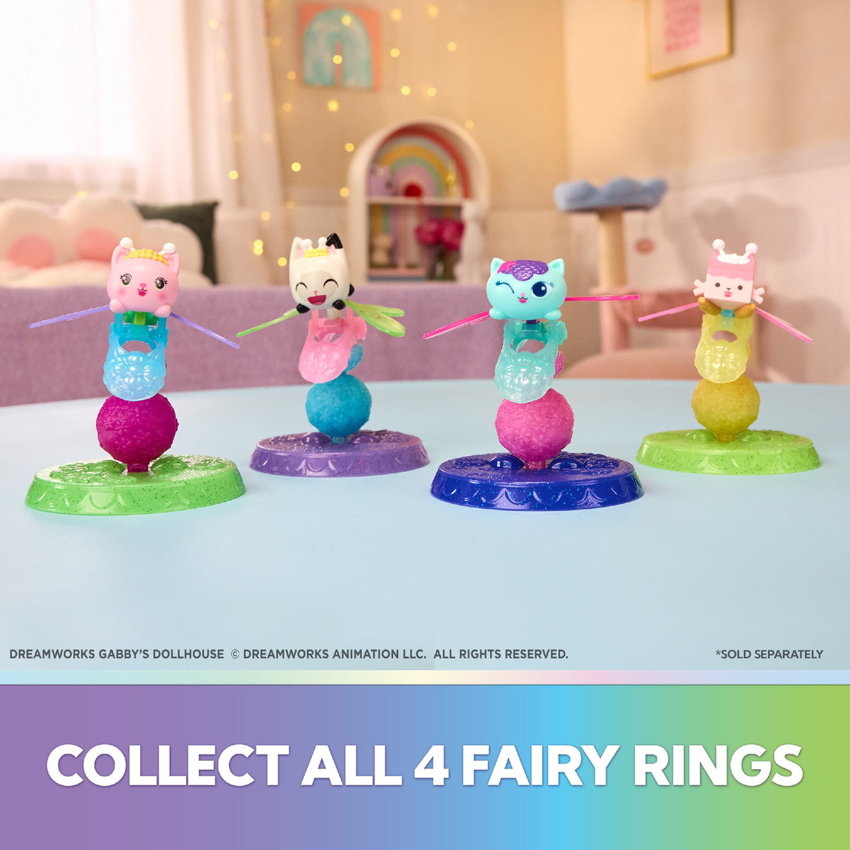 Gabbys Dollhouse Fairylandia Kitty Fairy’S Flutter-Riffic Playset