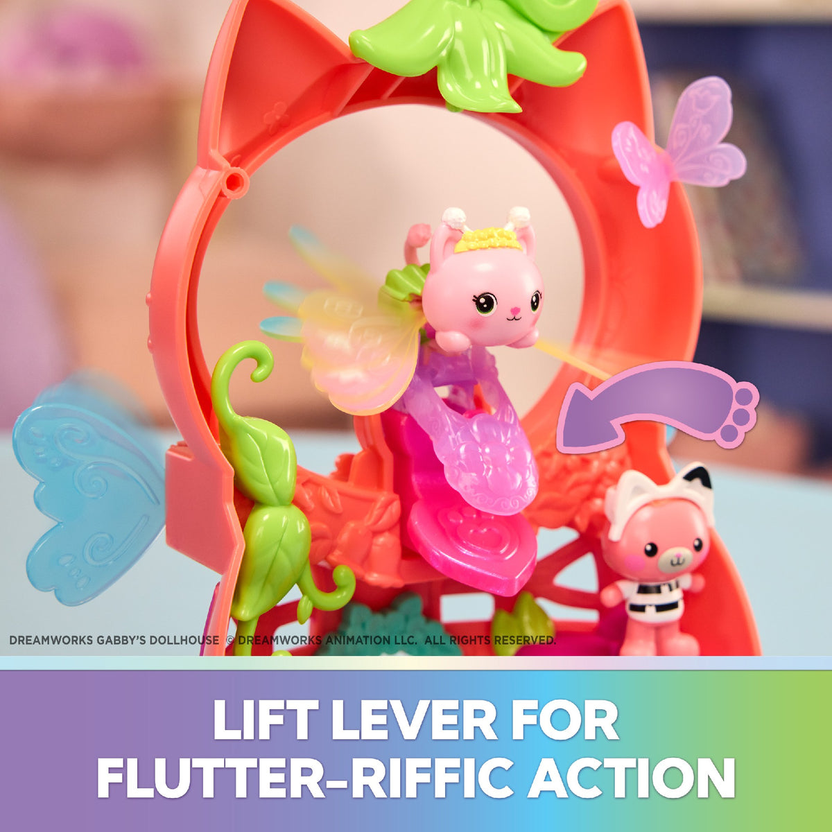 Gabbys Dollhouse Fairylandia Kitty Fairy’S Flutter-Riffic Playset