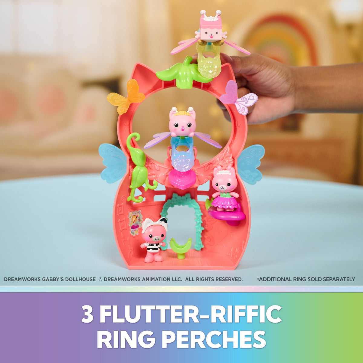 Gabbys Dollhouse Fairylandia Kitty Fairy’S Flutter-Riffic Playset