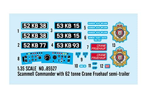 HOBBYBOSS 1/35 SCAMMELL COMMANDER W/62 TONNE CRANE FRUEHAUF SEMI-TRAILER