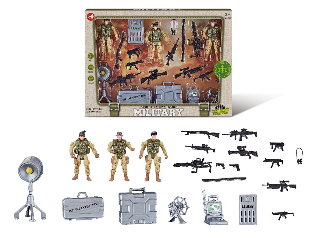 MILLITARY ASG FIGURES AND WEAPONS SET
