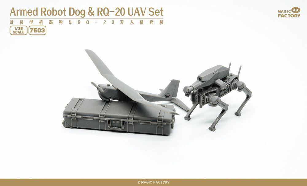 Magic Factory 1/35 Armed Robot Dog & Rq-20 Uav Set