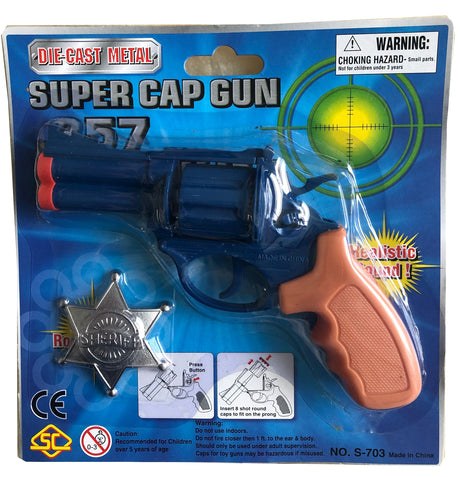Super Cap Gun .357 Magnum Pistol With Sherrif Badge