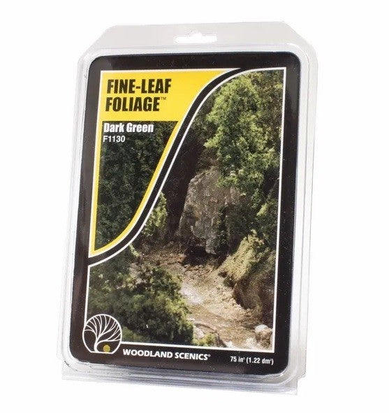 Woodland Scenics Fine Leaf Foliage - Dark Green