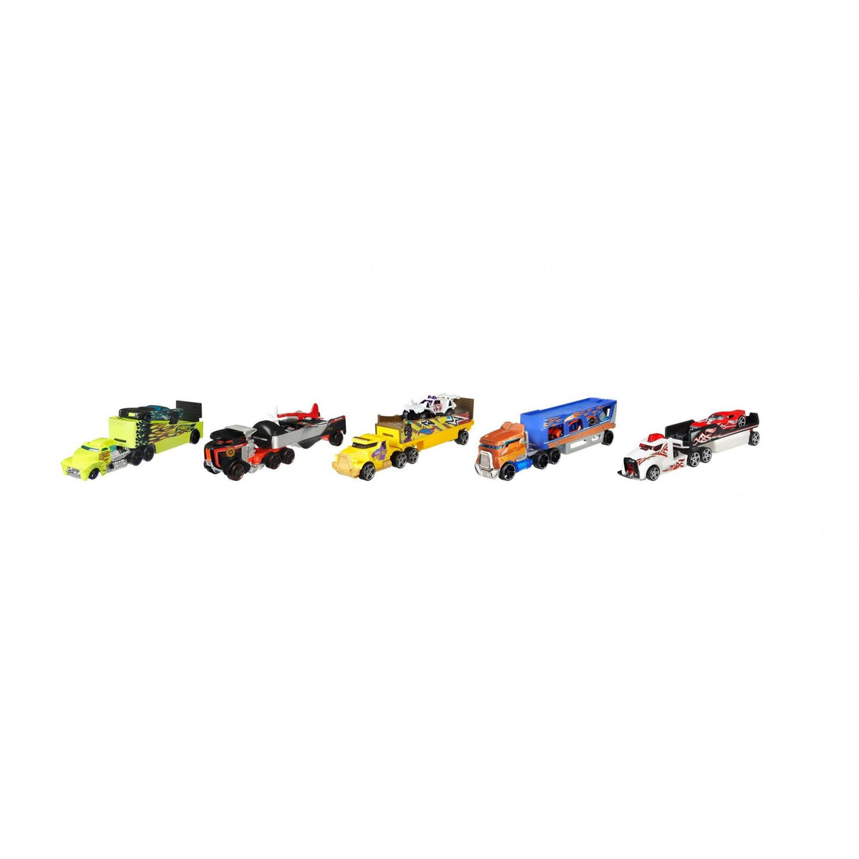 Hot Wheels Super Rigs Toy Transporter Truck & Toy Car in 1:64 Scale (Styles May Vary)