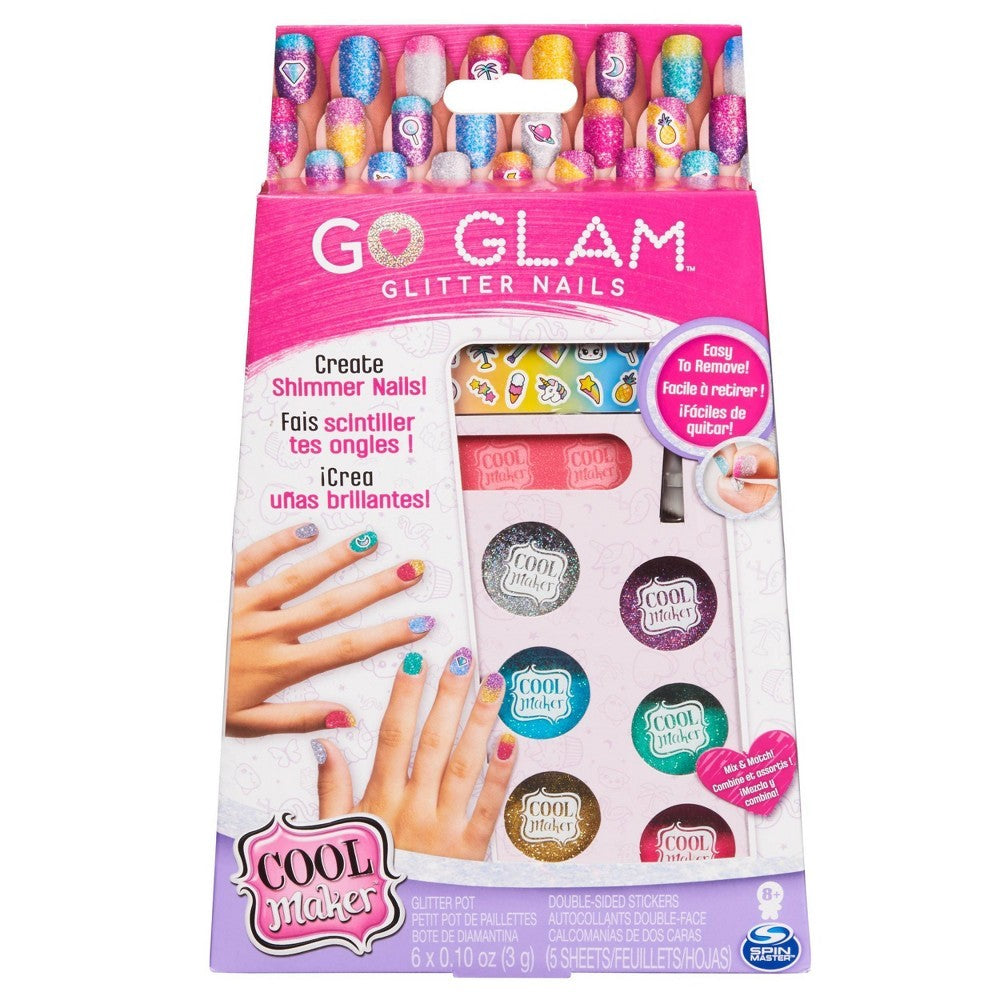 Cool Maker, Go Glam Glitter Nails Diy Activity Kit For 5 Manicures, For Kids Aged 8 And Up Multi
