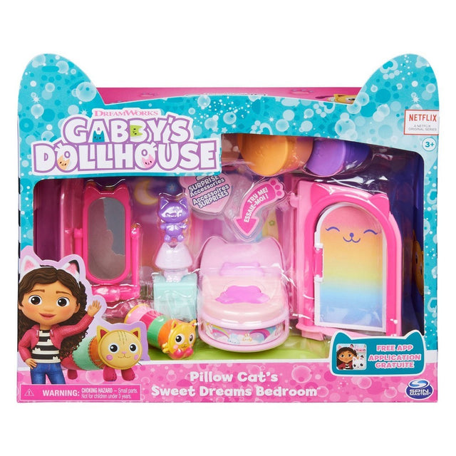 Gabby’s Dollhouse  Pillow Cat’s Sweet Dreams Bedroom Playset