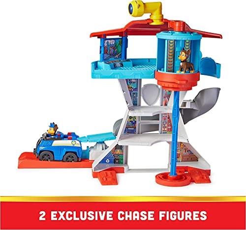 Paw Patrol Lookout Tower Playset With Toy Car Launcher, 2 Chase Action Figures, Chase’s Police Cruiser And Accessories, Kids Toys For Ages 3 And Up