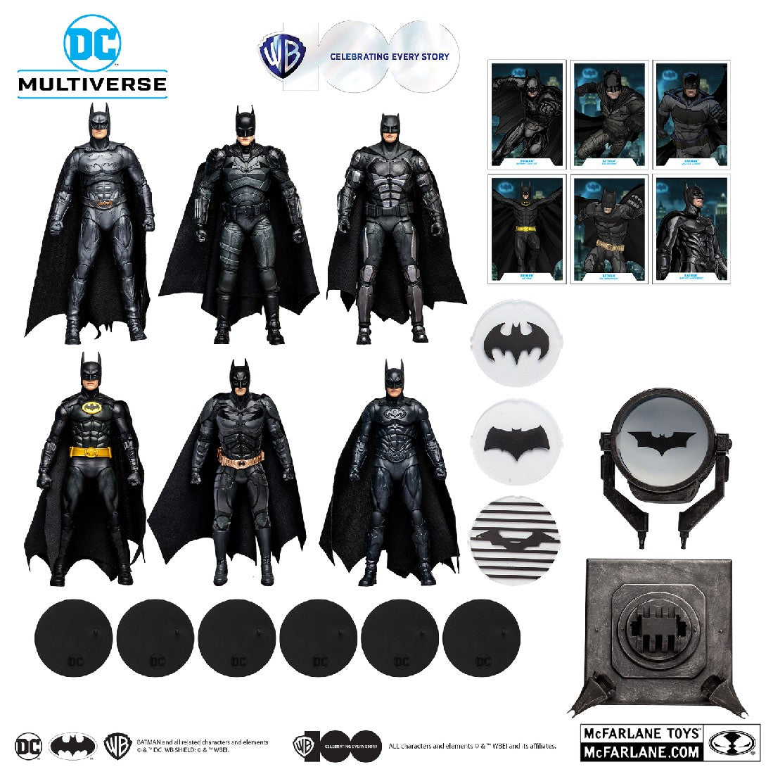 Dc Multiverse Wb100 - Batman Ultimate Movie Collection - Batman 6 Pack And Batsignal
