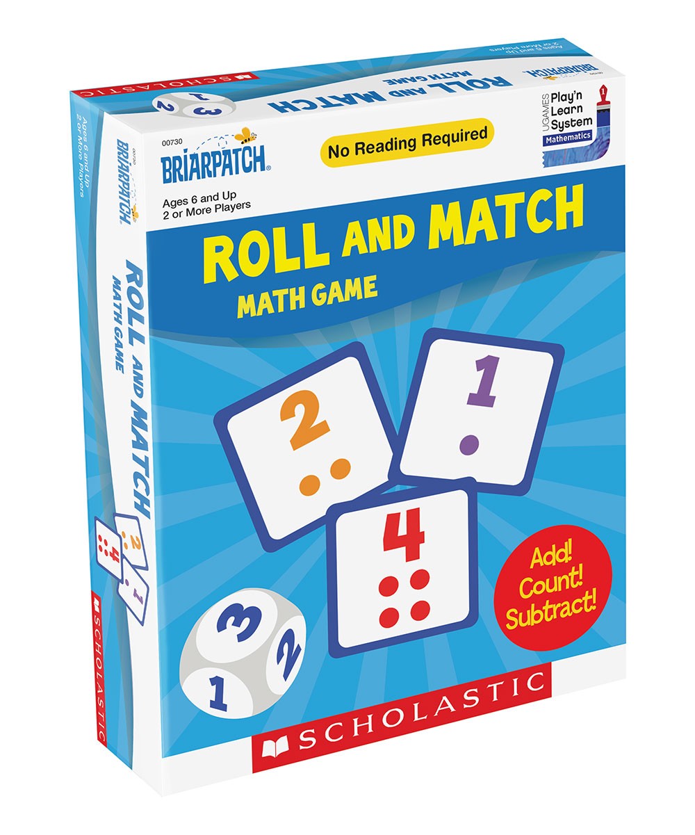 Briarpatch Scholastic Roll and Match Math Game