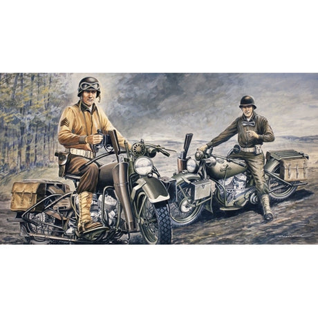 Italeri 1/35 U.s. Motorcycles Ww2 D-day Normandy 1944