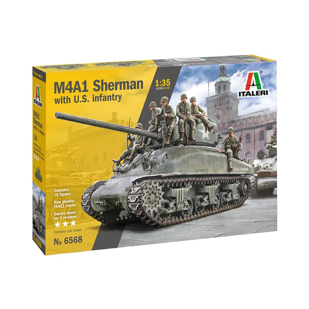 M4a1 Sherman 1/35 With U.s. Infantry
