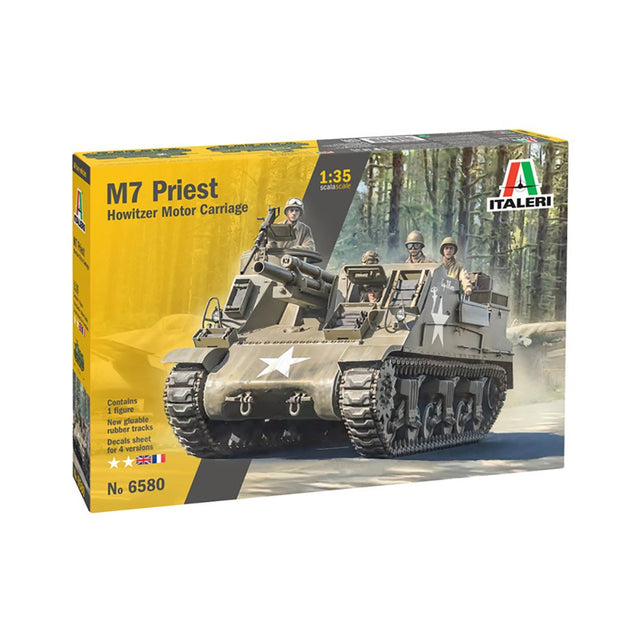 Italeri 1/35 Scale M7 Priest Howitzer Motor Carriage Model Kit