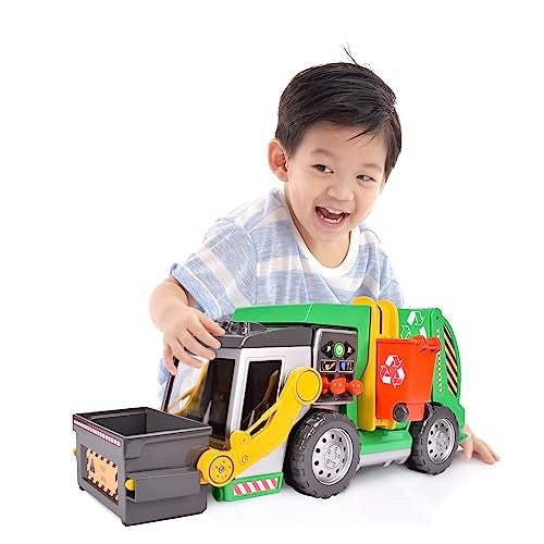 Maxx Action 3-n-1 Maxx Recycler Garbage Truck With Lights Sounds And Motorized Drive Includes 16 Accessories