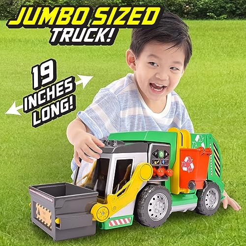 Maxx Action 3-n-1 Maxx Recycler Garbage Truck With Lights Sounds And Motorized Drive Includes 16 Accessories