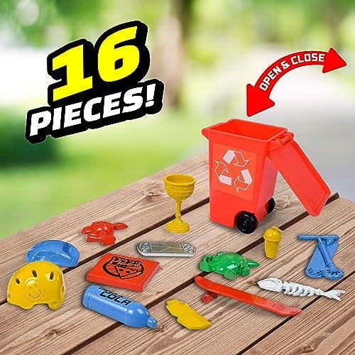 Maxx Action 3-n-1 Maxx Recycler Garbage Truck With Lights Sounds And Motorized Drive Includes 16 Accessories