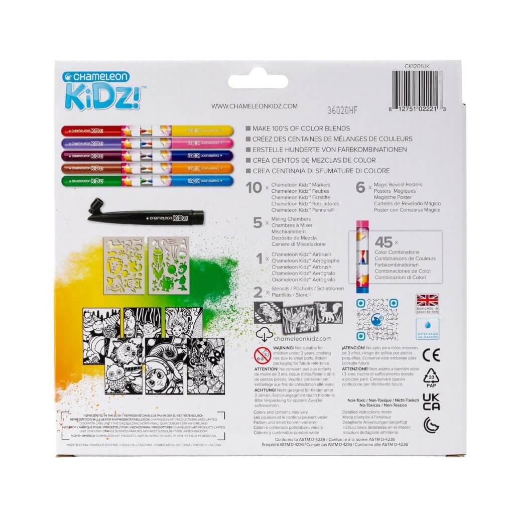 Chameleon Kidz- Spray Station 20 Marker Creativity Kit