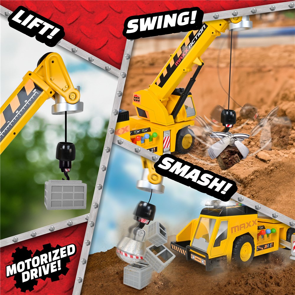 Maxx Action Motorised 3-In-1 Crane Truck