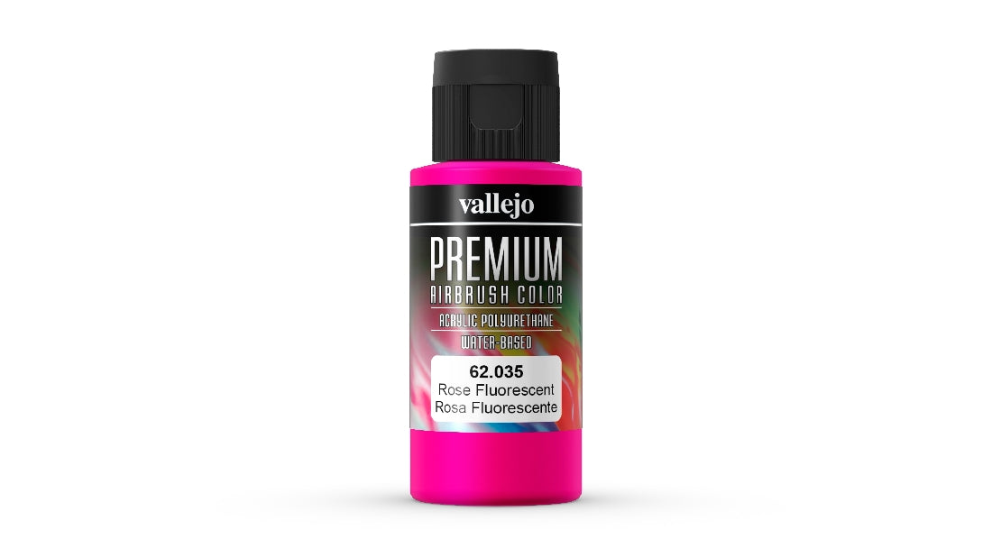 Vallejo Premium Colour Fluorescent Rose 60 ml Acrylic Airbrush Paint 62035