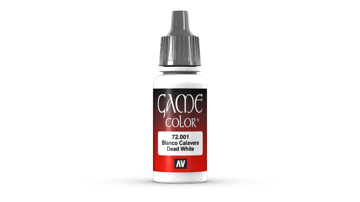 Vallejo Game Colour Dead White 18ml Acrylic Paint - New Formulation