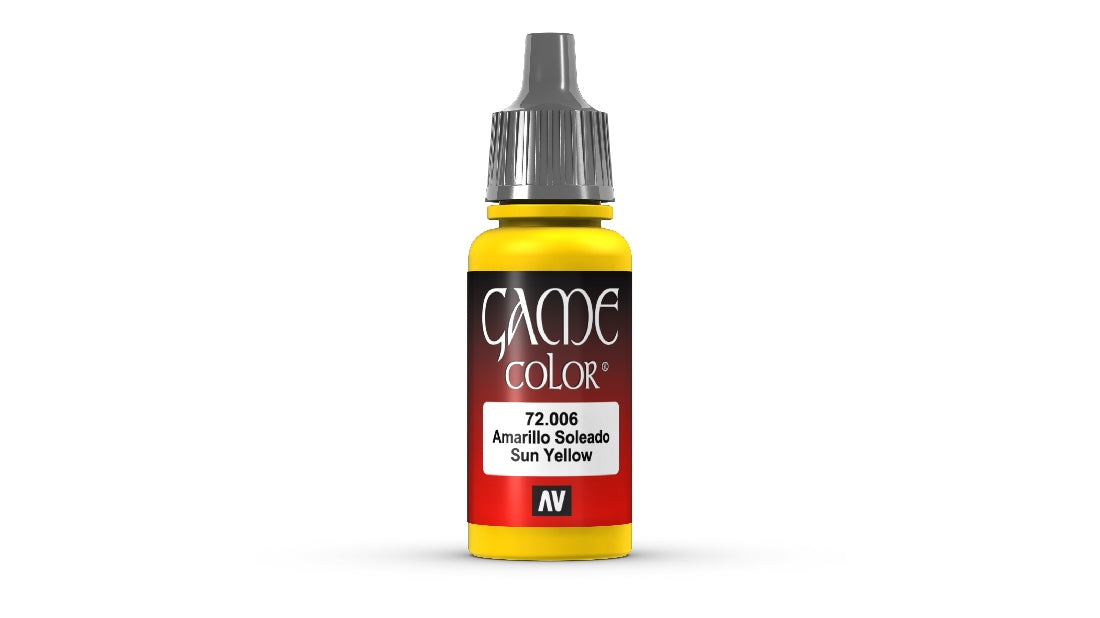 Vallejo Game Colour Sun Yellow 18ml Acrylic Paint - New Formulation