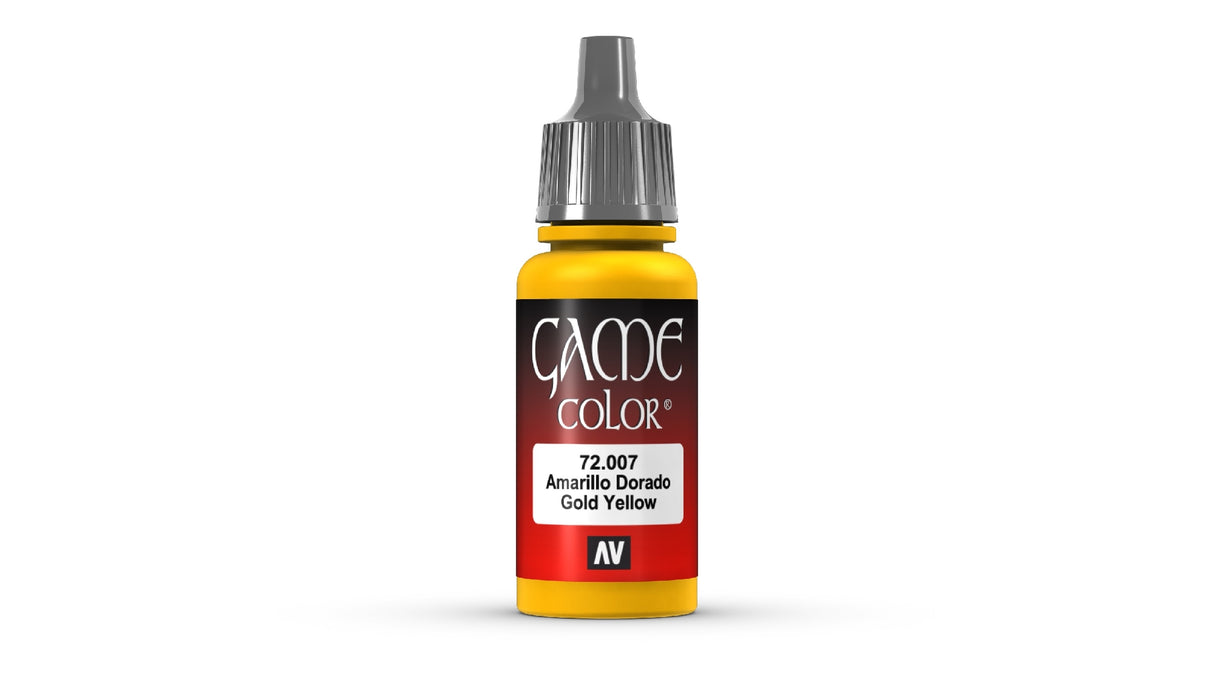 Vallejo Game Colour Gold Yellow 18ml Acrylic Paint - New Formulation