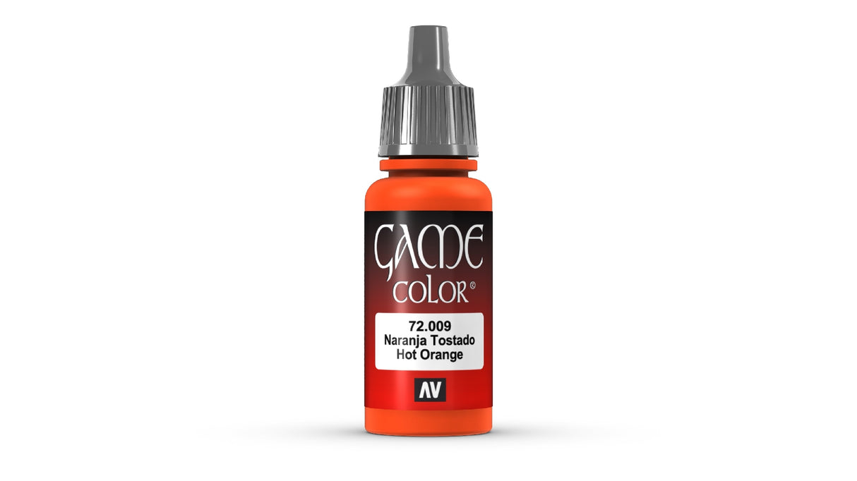 Vallejo Game Colour Hot Orange 18ml Acrylic Paint - New Formulation