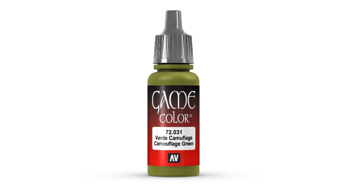 Vallejo Game Colour Camouflage Green 18ml Acrylic Paint - New Formulation