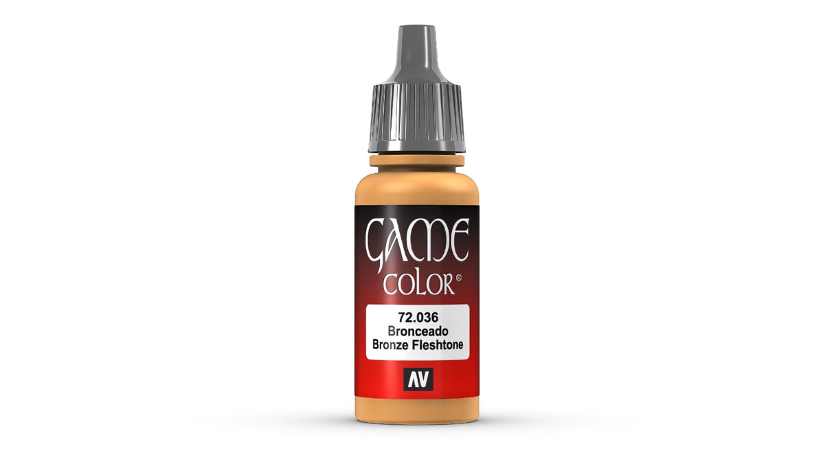 Vallejo Game Colour Bronze Brown 18ml Acrylic Paint - New Formulation
