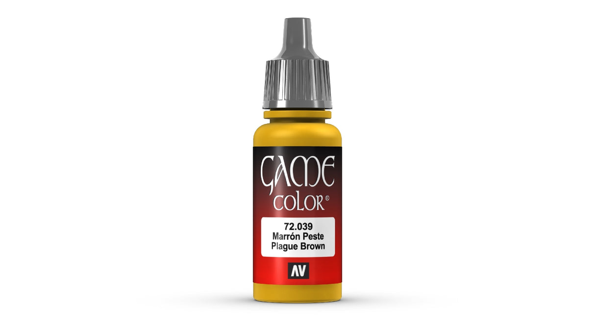 Vallejo Game Colour Plague Brown 18ml Acrylic Paint - New Formulation