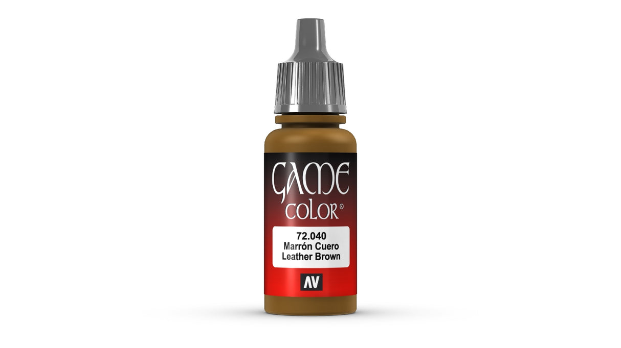 Vallejo Game Colour Leather Brown 18ml Acrylic Paint - New Formulation