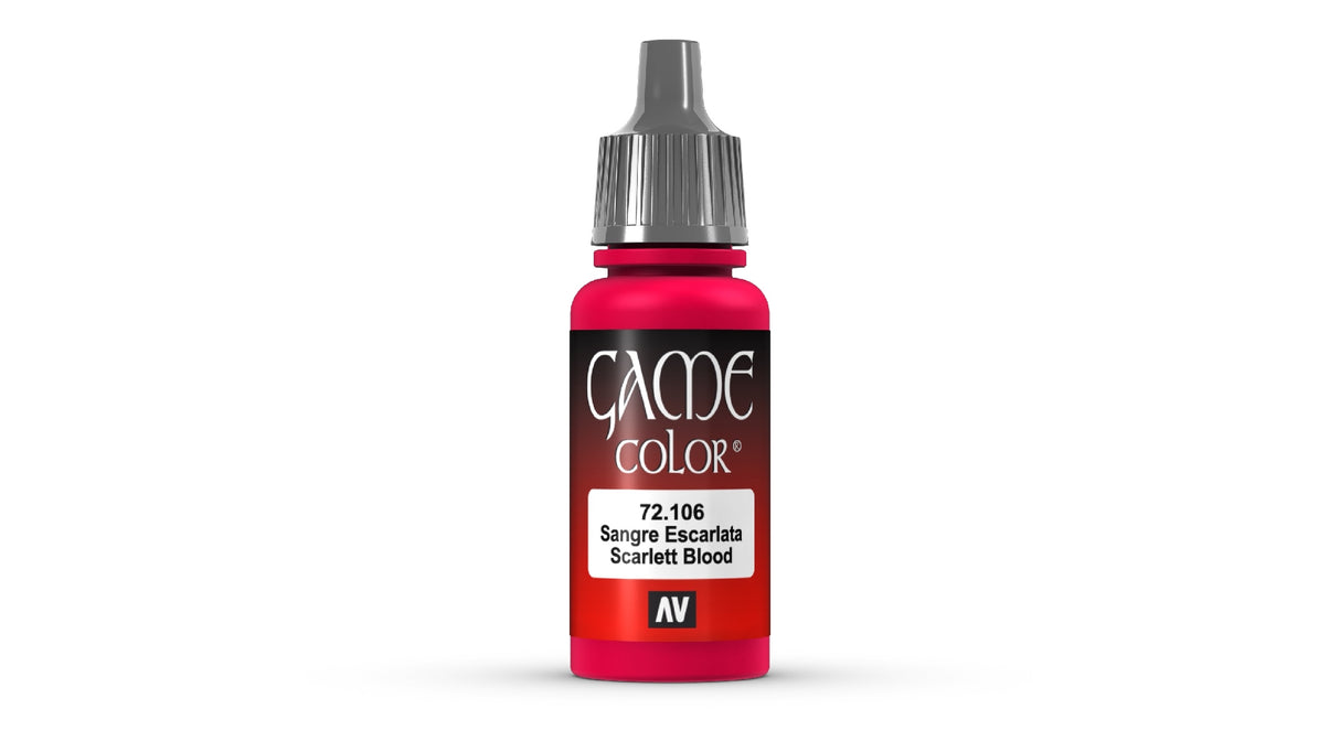 Vallejo Game Colour Scarlet Blood 18ml Acrylic Paint - New Formulation